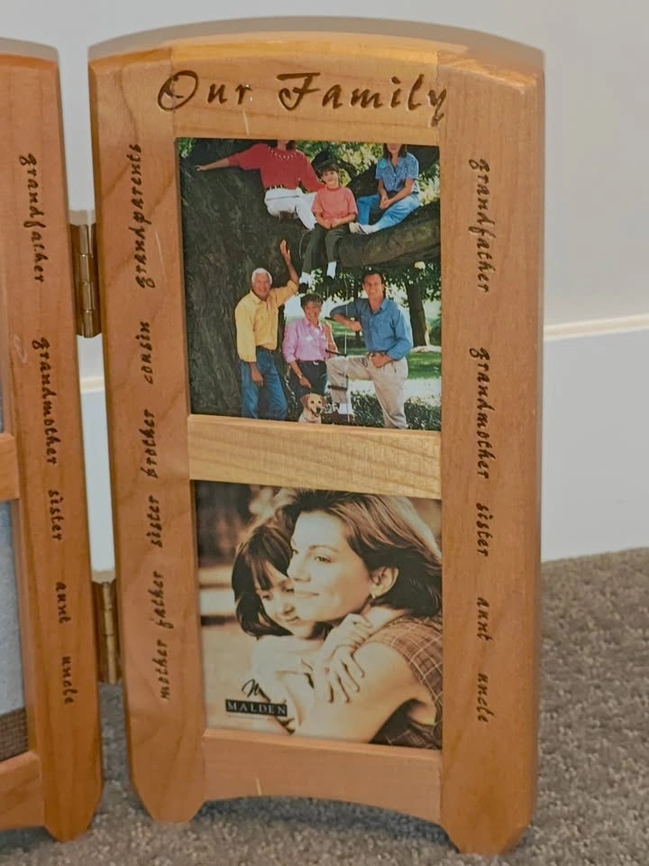 Malden Wooden Folding Picture Photo Frame – Holds 4 Photos - photo 3