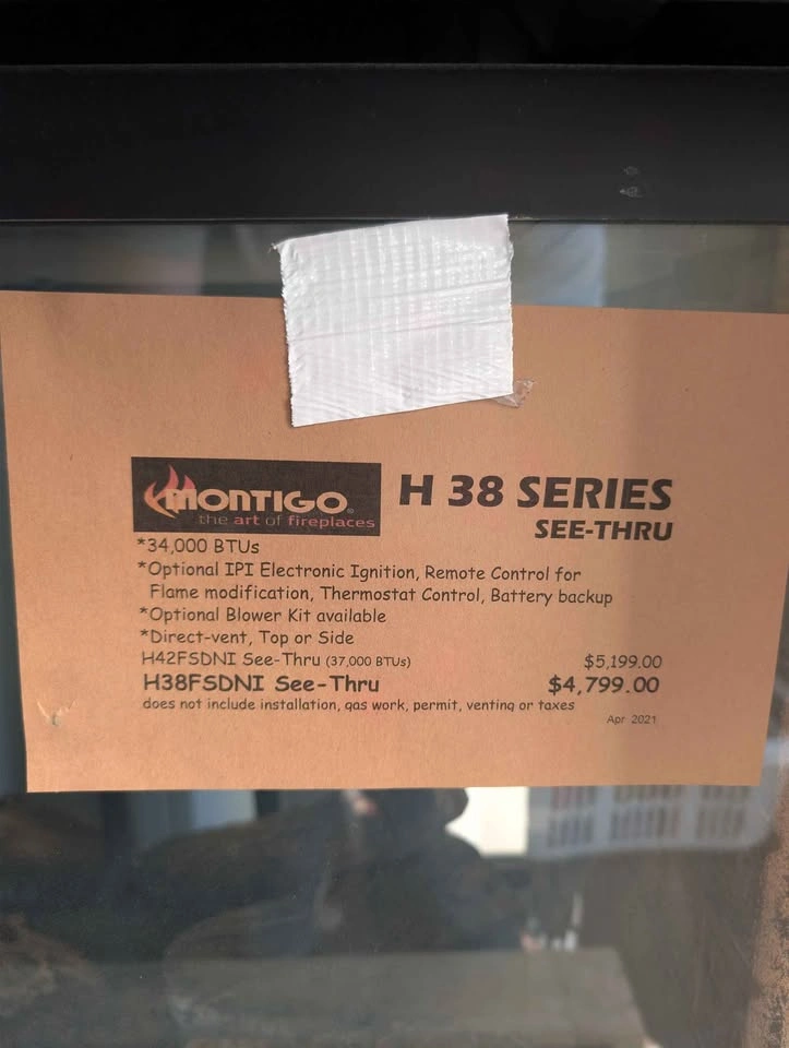 Montigo H38 See-Through Gas Fireplace - 34,000 BTU - photo 3