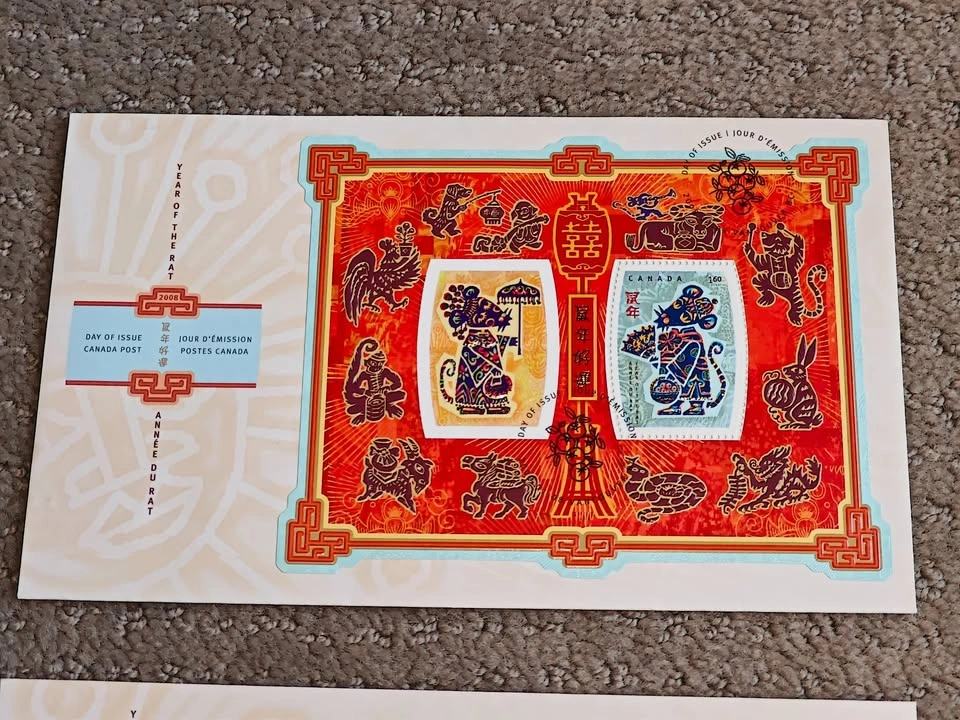 FDC - 2008 Lunar New Year - Year of Rat Stamp & First Day Cover - photo 2