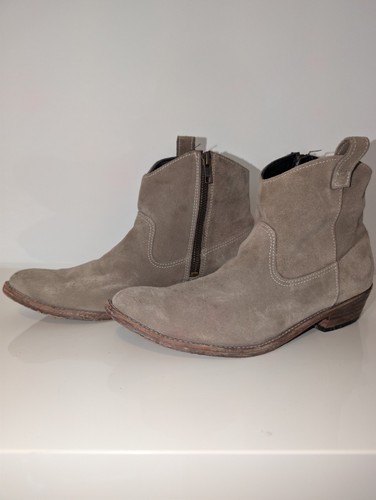 Anine Bing Women's Taupe Suede Western Cowboy Ankle Boots EU 40