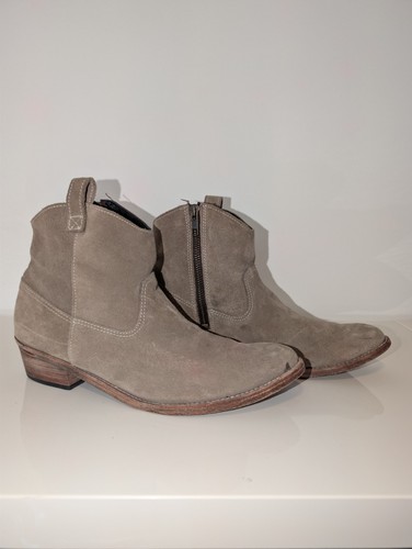 Anine Bing Women's Taupe Suede Western Cowboy Ankle Boots EU 40 - photo 2