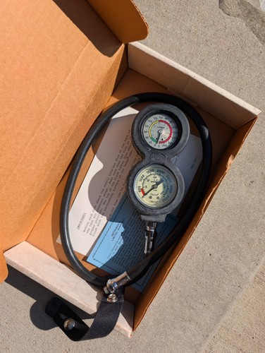 Vintage Dacor Scuba Air Pressure Depth Gauge Console w/ Box