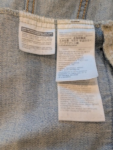 Levi's 72334 Light Wash Denim Trucker Jacket Women's Small - photo 3