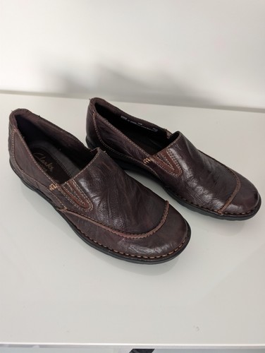 Clarks Bendables 83532 Women's 7.5 M Brown Leather Loafers