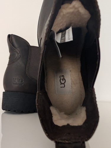 UGG Women’s Chelsea Boots Size 9 Brown Leather Shearling Lined - photo 5