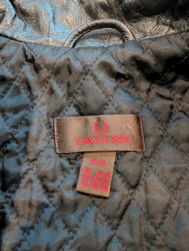 Danier Women's Black Genuine Leather Zip Jacket Coat Size M - photo 2