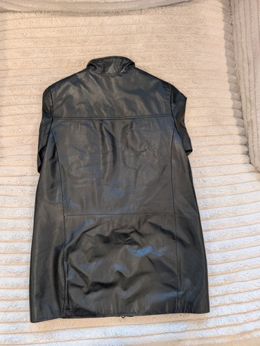 Danier Women's Black Genuine Leather Zip Jacket Coat Size M - photo 4