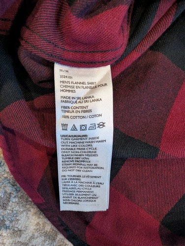 Eddie Bauer Buffalo Plaid Flannel Shirt Men's Medium Red Black - photo 5