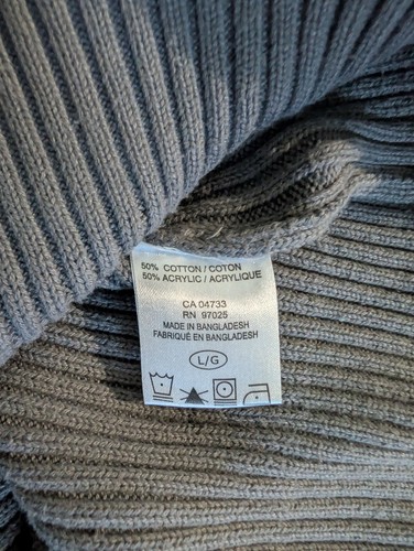 President Stone Men's Ribbed Quarter Zip Sweater Gray Large - photo 4