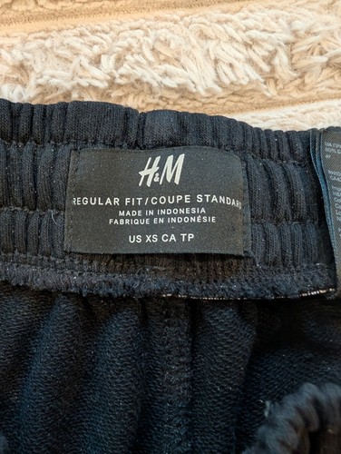 H&M Men's Black Jogger Sweatpants Regular Fit Elastic Waist Size - photo 3