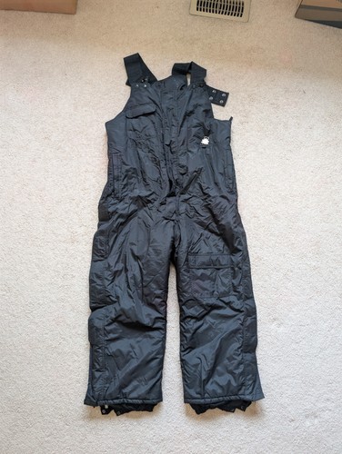 Vintage Cold Wave Snowmobile Bibs XL Black Insulated Ski Snow Pa