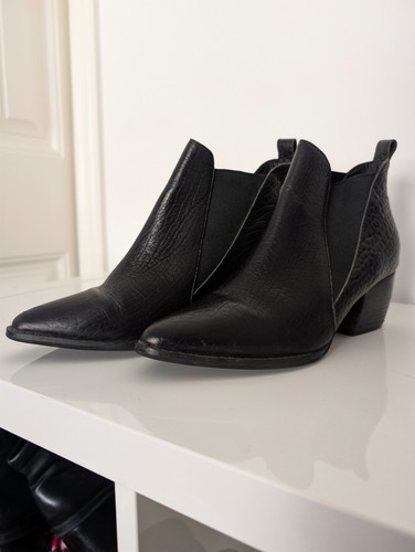 Sol Sana Women's Black Leather Chelsea Ankle Boots EU 40 - photo 4