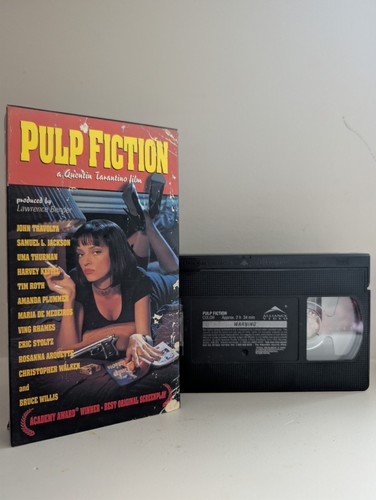 Pulp Fiction VHS Quentin Tarantino Alliance Video Miramax 1994 - photo 3