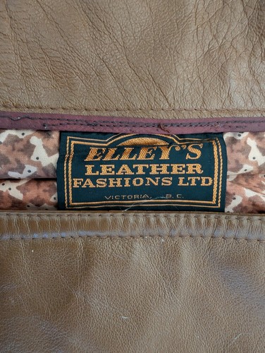 Vintage Ellet's Leather Fashions Brown Genuine Leather Belted Co - photo 3