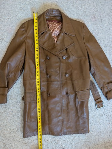 Vintage Ellet's Leather Fashions Brown Genuine Leather Belted Co - photo 4
