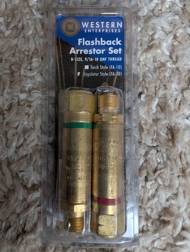 Western Enterprises FA-30 Flashback Arrestor Set Regulator Style