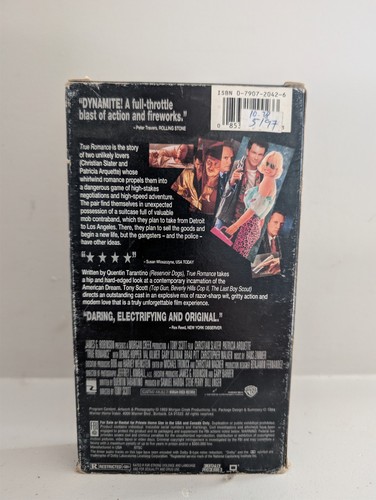 True Romance VHS 1993 Christian Slater Patricia Arquette - photo 3