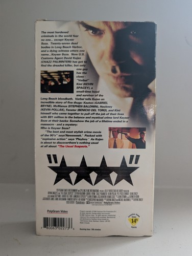 The Usual Suspects VHS 1995 Bryan Singer Kevin Spacey - photo 2