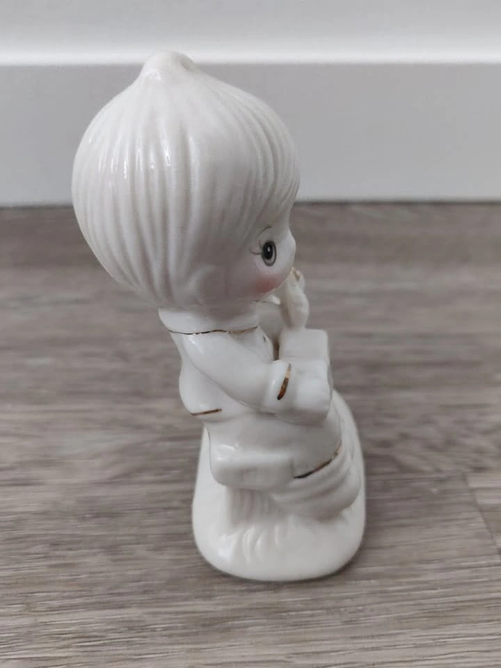 Girl and Puppy Dog Reading on a Bench Figurine - photo 2