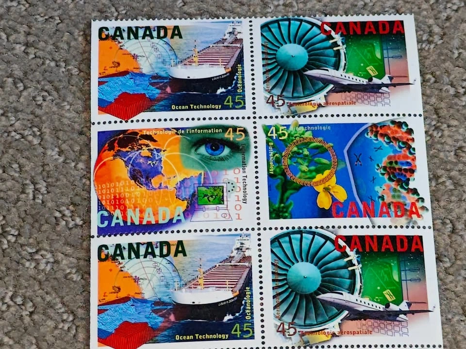 Stamp Pane 1996 Canada Post – High Technology Industries - photo 2