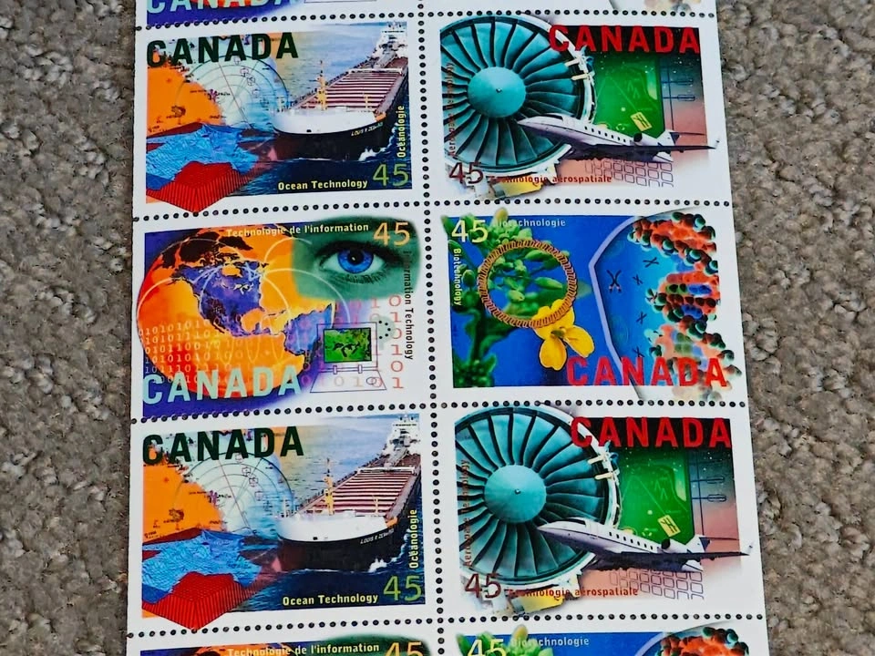 Stamp Pane 1996 Canada Post – High Technology Industries - photo 3