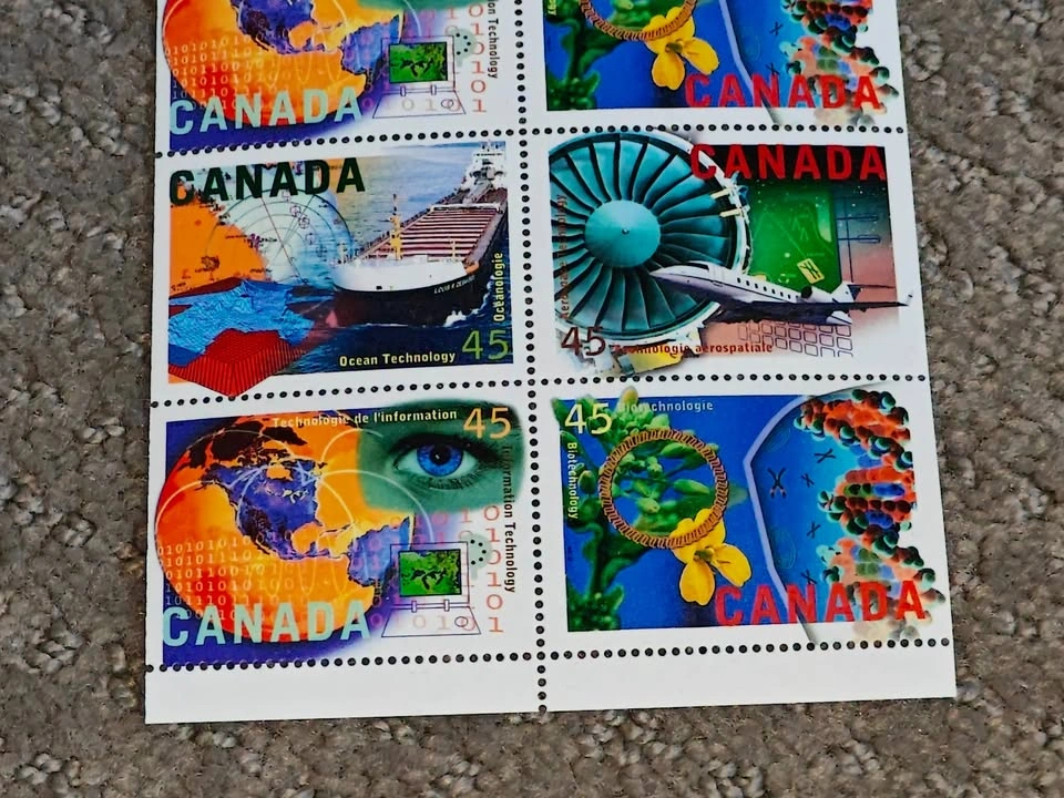Stamp Pane 1996 Canada Post – High Technology Industries - photo 4