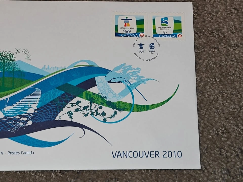 First Day Covers FDC Vancouver 2010 Olympic & Paralympic Emblem - photo 3