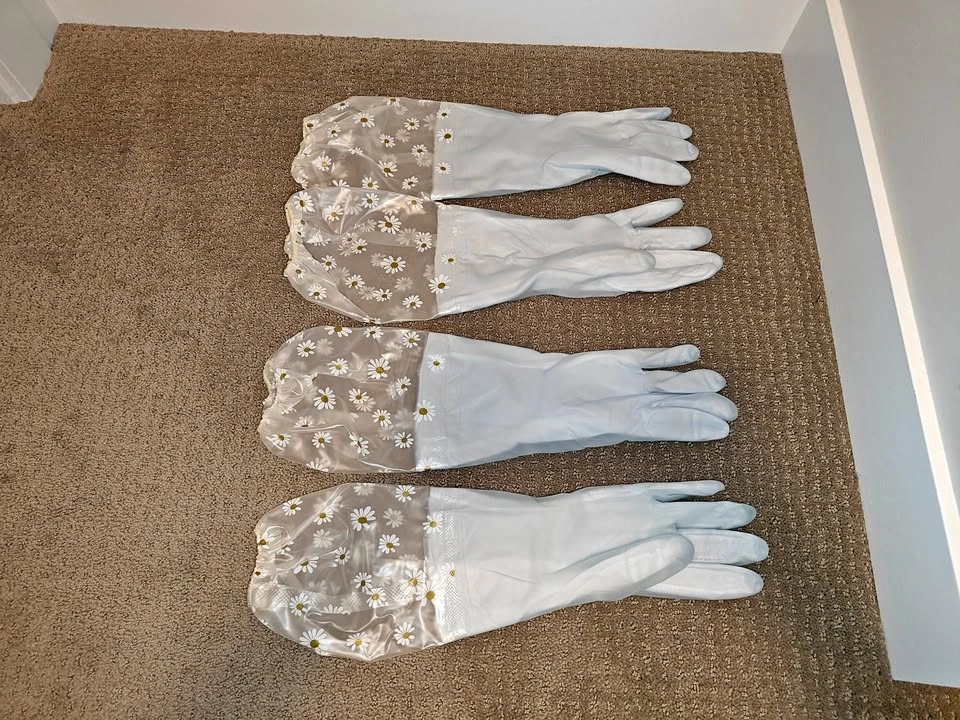 New Long-Cuff Insulated Cleaning Gloves (2 Pairs) - Size Small