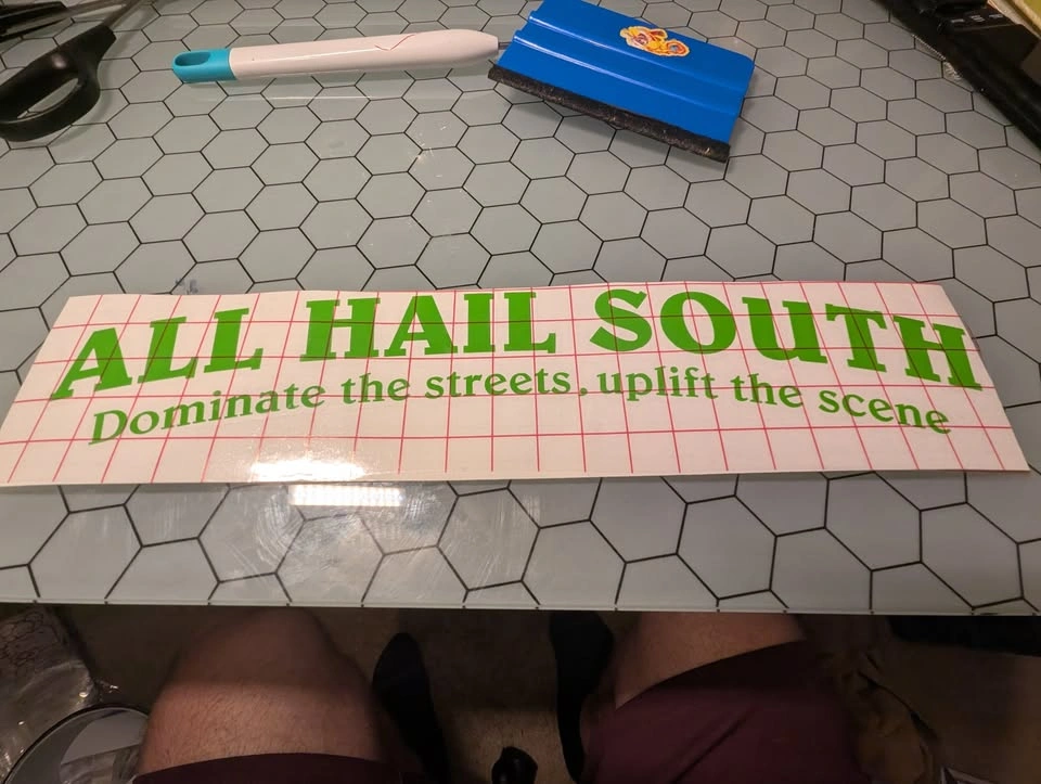All Hail South Vinyl Decal 12-48" - Car Window Banner - photo 2