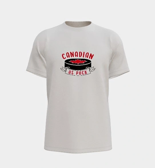 Canadian As Puck Hockey T-Shirt - Funny Canada Hockey Tee