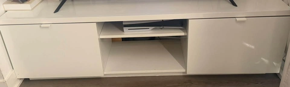 IKEA BESTÅ White High Gloss TV Stand - photo 2