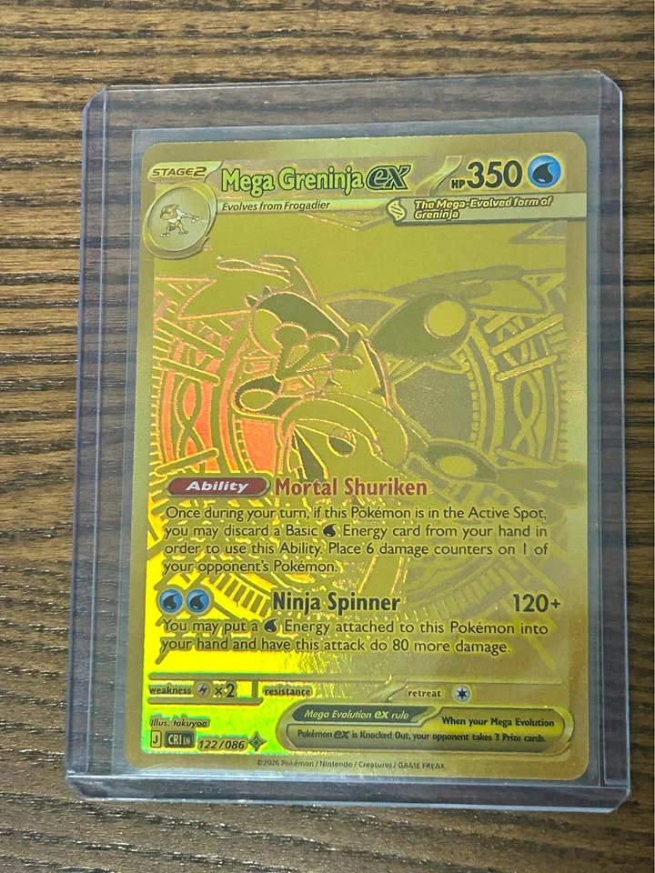 Mega greninja EX gold