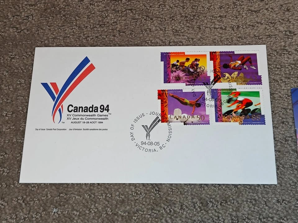1994 Victoria XV Commonwealth Games Booklet & First Day Covers - photo 2