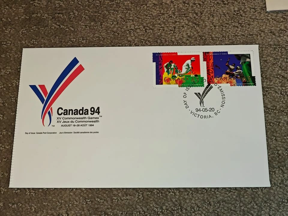 1994 Victoria XV Commonwealth Games Booklet & First Day Covers - photo 3