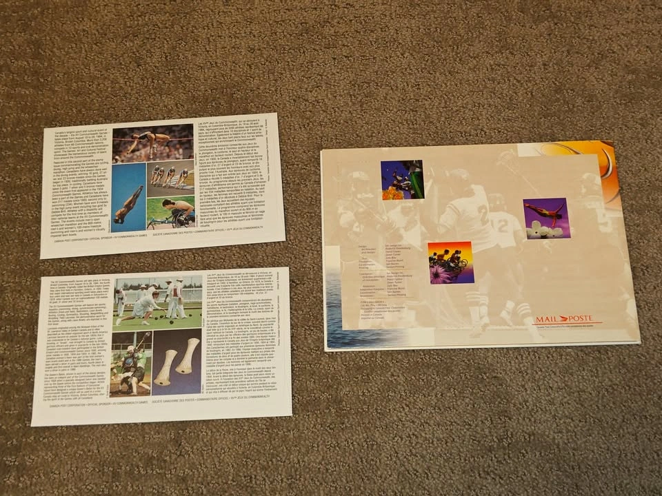 1994 Victoria XV Commonwealth Games Booklet & First Day Covers - photo 4