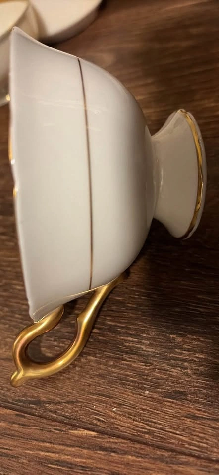 Coalport Bone China Teacup - Gold Bird & Floral Pattern - photo 4
