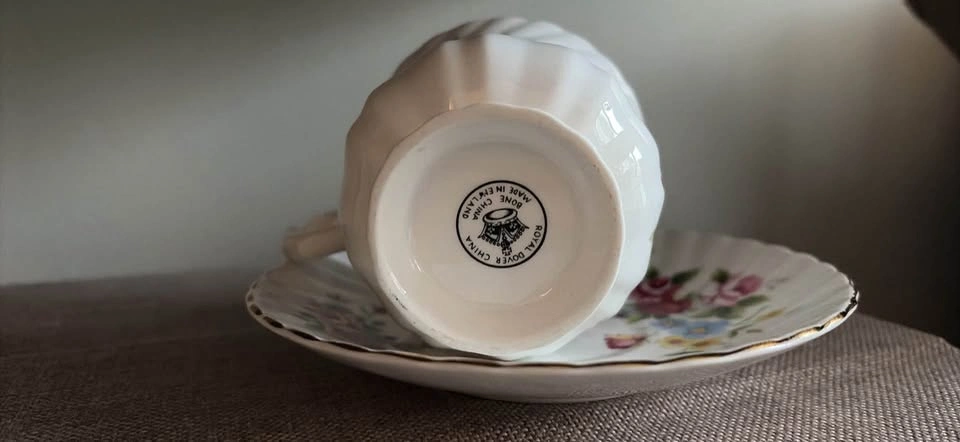 Royal Dover Bone China Floral Teacup and Saucer Set - photo 2