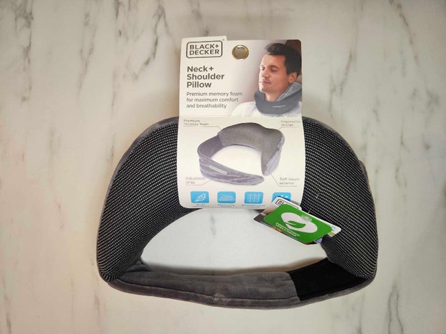 BLACK+DECKER Memory Foam Neck & Shoulder Support Pillow – NEW