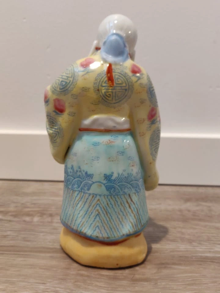 Sau (Shou Xing) God of Longevity Scroll Reading Figurine - photo 3