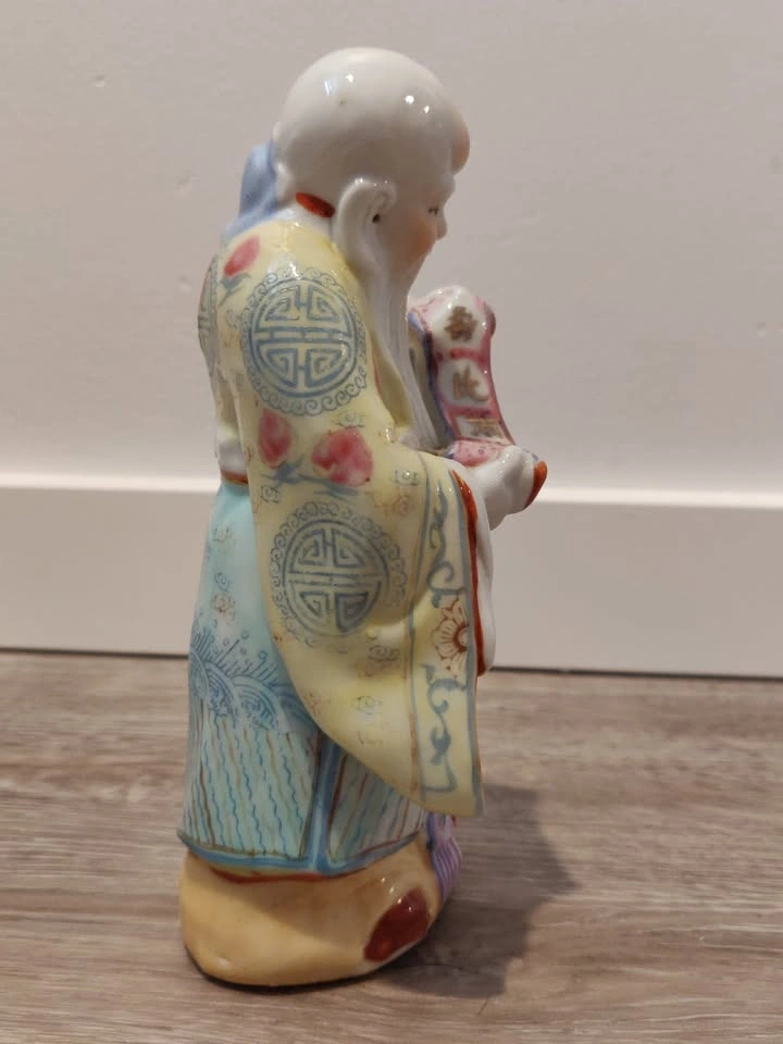 Sau (Shou Xing) God of Longevity Scroll Reading Figurine - photo 4