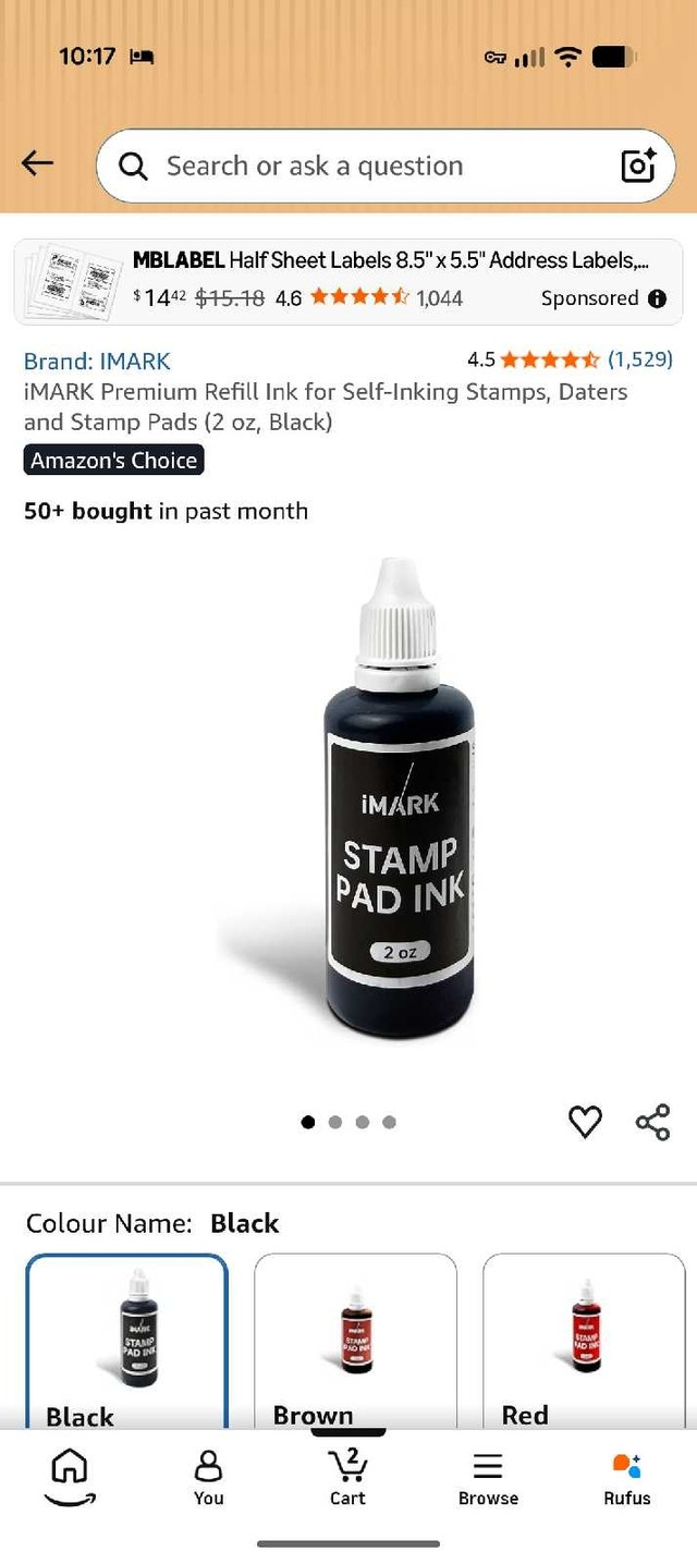 iMARK Premium Refill Ink for Self-Inking Stamps, Daters & Stamp