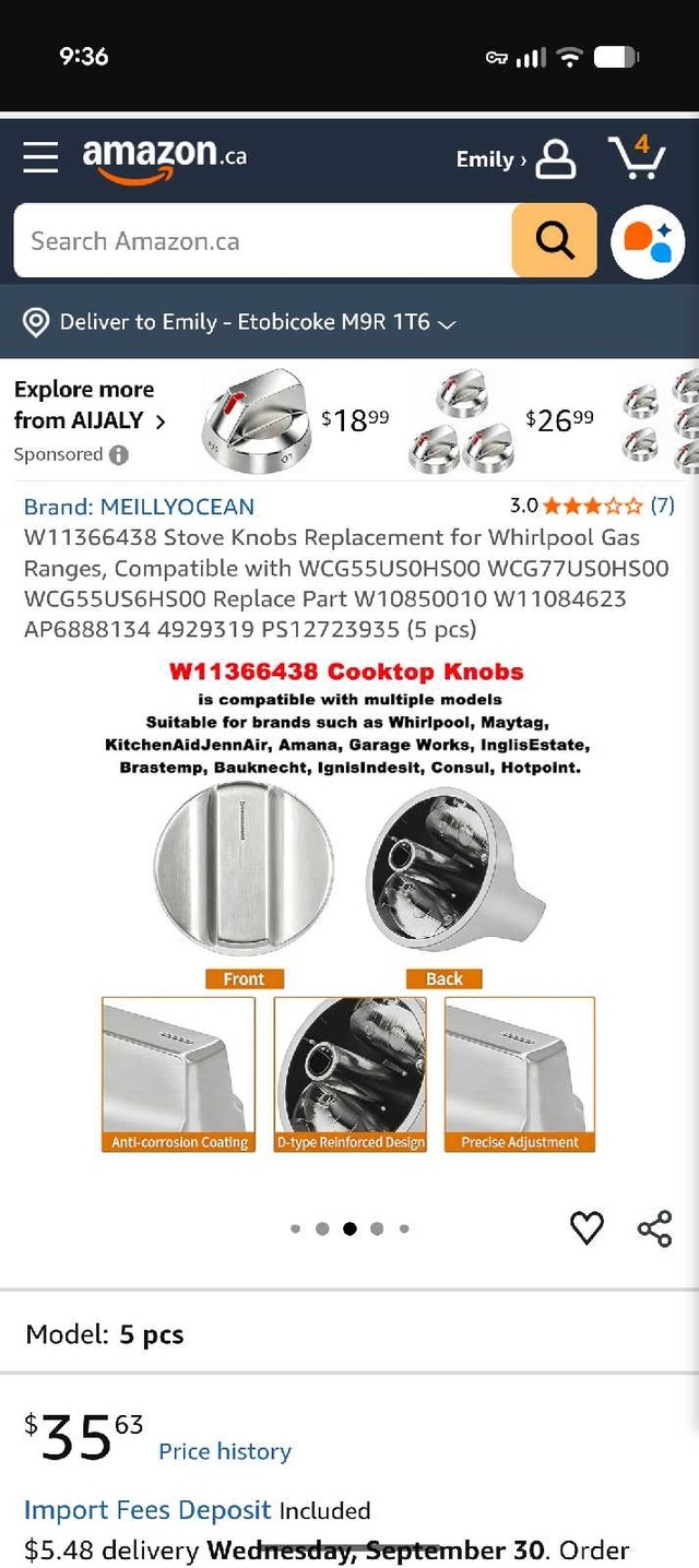 Replacement Stovetop Knob - photo 3