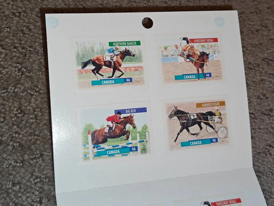 Stamp Booklet - 1999 Canada Post Canadian Horses Stamps - photo 2