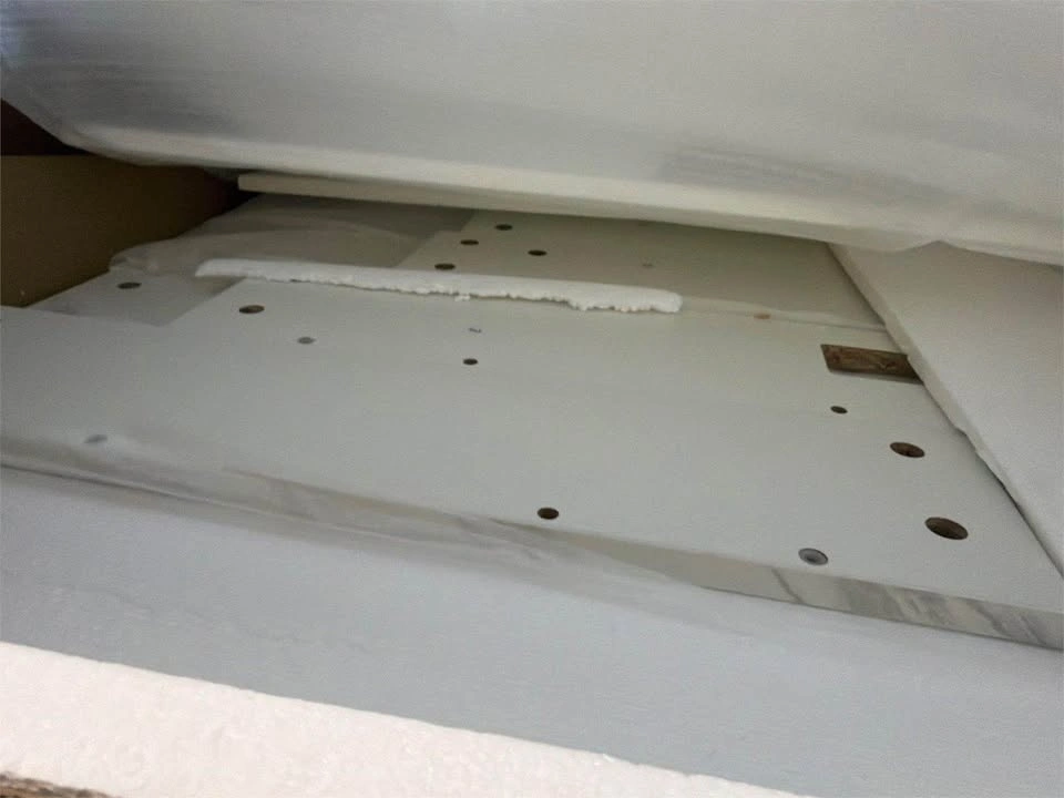White Lift Top Coffee Table with LED Lights and Charging Station - photo 3