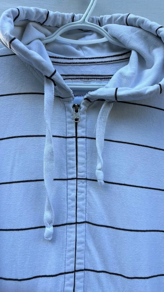 American Eagle Striped Zip Up Sweater - photo 4