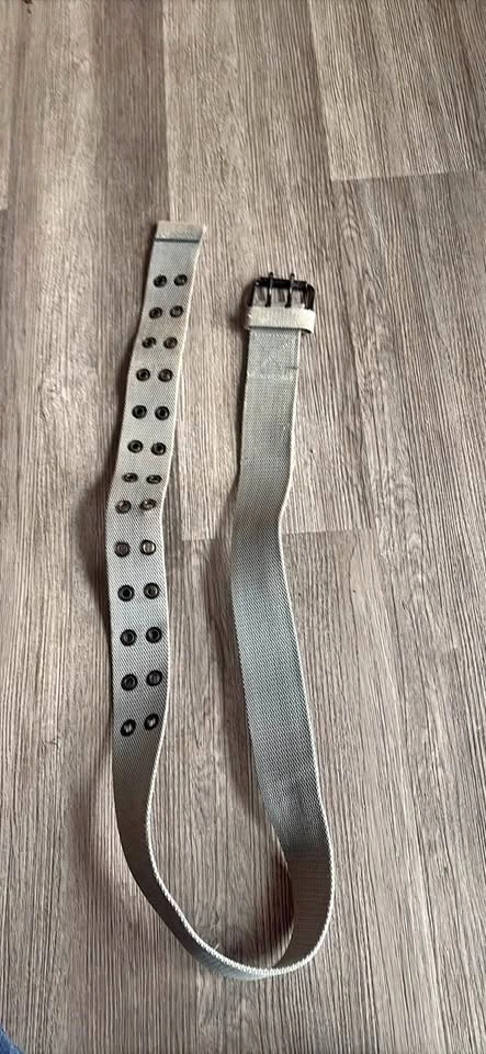 Grey Canvas Double Grommet Belt - $5 - Pickup Cochrane