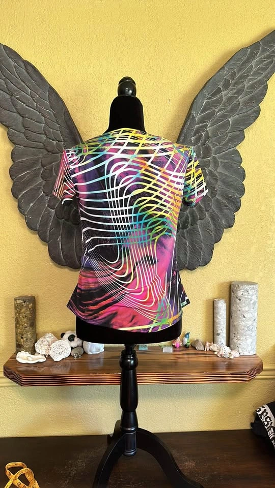Frank Lyman Slouch Front Colourful Striped Tee Shirt - photo 5