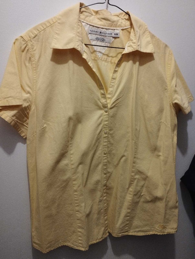 Tommy Hilfiger women's yellow shirt sleeve shirt XL