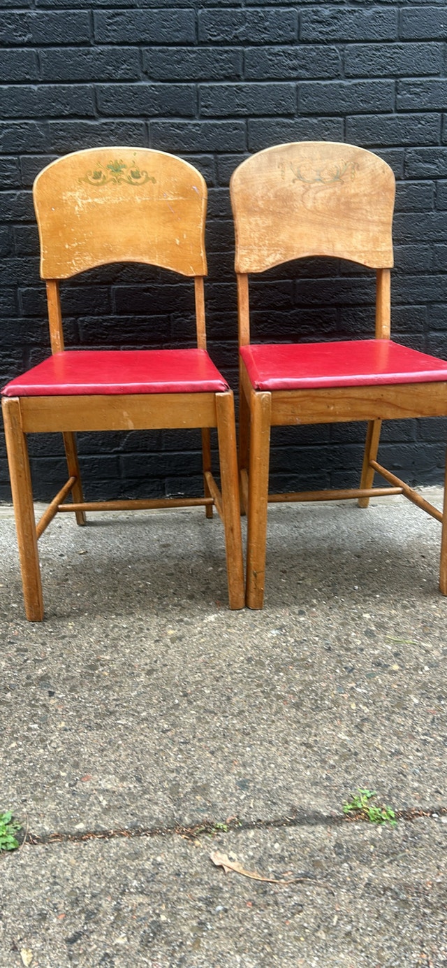 Vintage Wooden Dining Chairs - photo 2