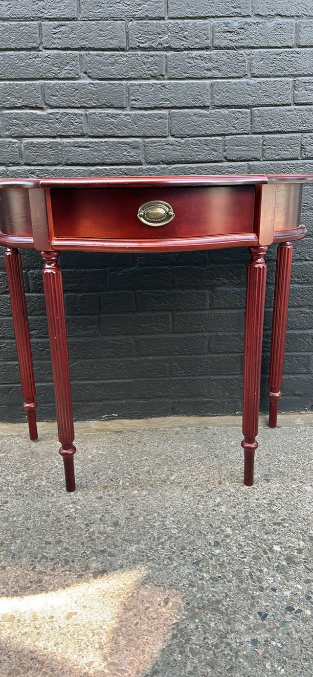 Vintage Half Moon Console Table